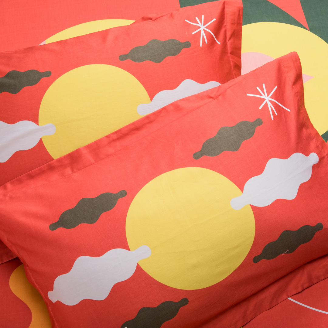 Into the Unknown Pillowcases (Pair 1) - Tomato
