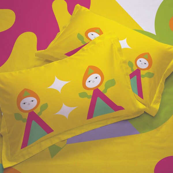 Into the Unknown Pillowcases (Pair 2) - Vibrant yellow